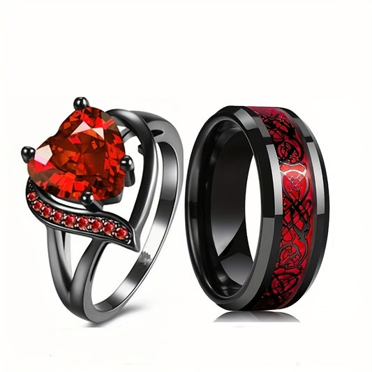 EGO red dragon bonds ring jewelry 